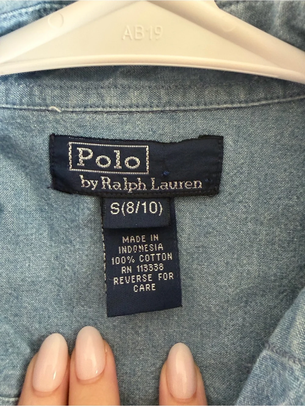 Ralph Lauren Light Denim Western Snap Shirt - Blue